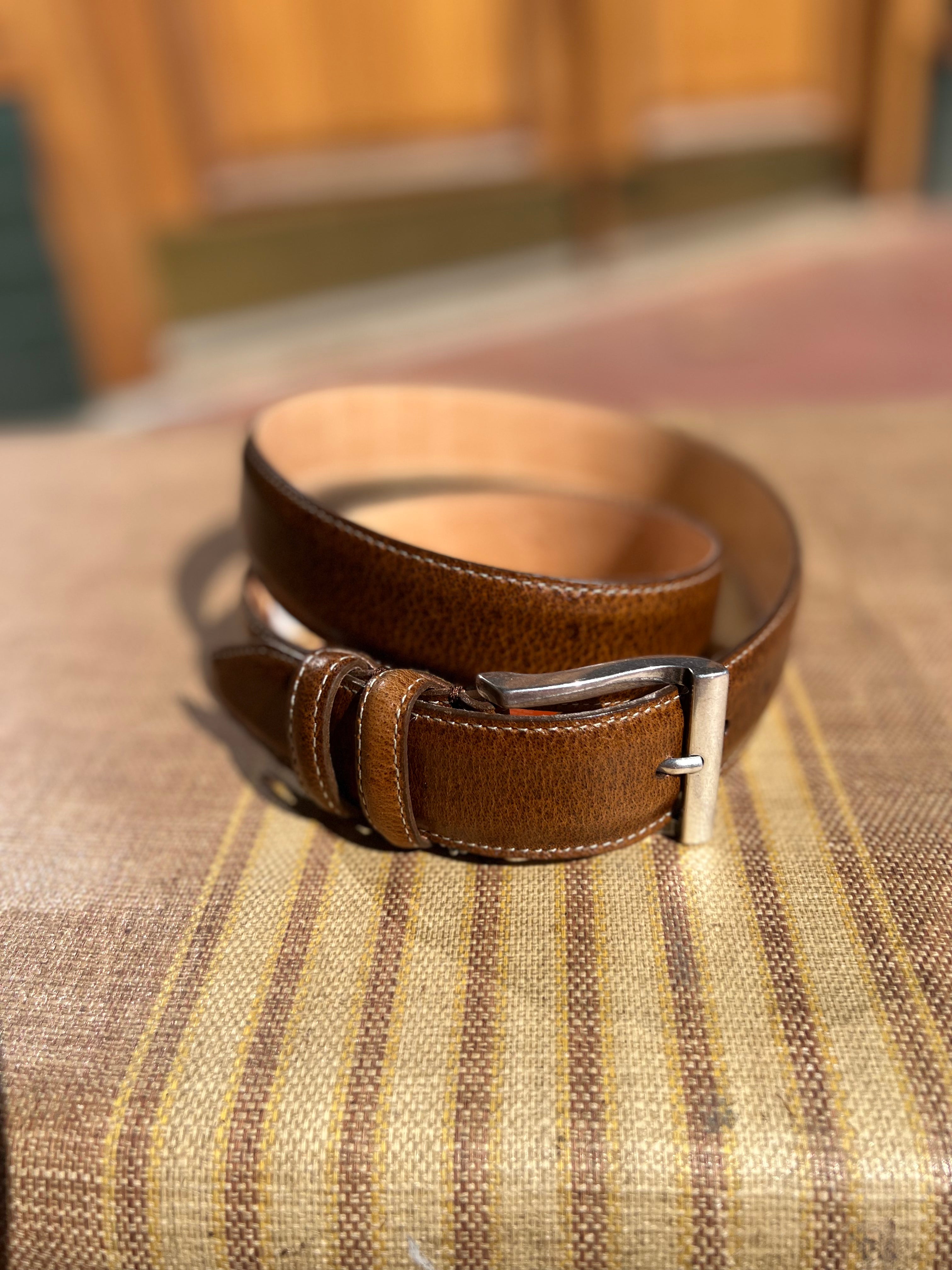 The Bill Leather Belt - Burnt Cedar